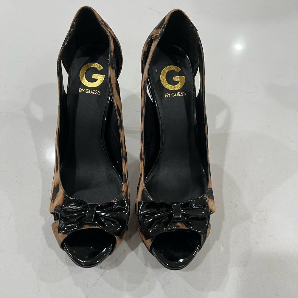 Guess Bow High Heels Leopard